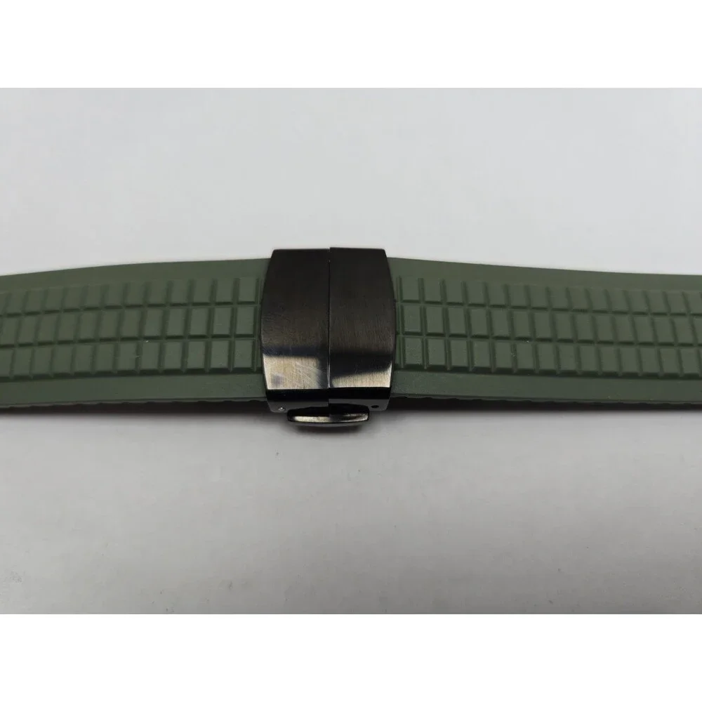 SEURE GR Modern Upgraded Apple Watch Band 49MM Green Black FKM fluoroelastomer